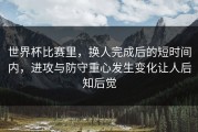 世界杯比赛里，换人完成后的短时间内，进攻与防守重心发生变化让人后知后觉
