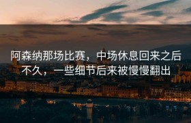 阿森纳那场比赛，中场休息回来之后不久，一些细节后来被慢慢翻出