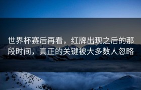 世界杯赛后再看，红牌出现之后的那段时间，真正的关键被大多数人忽略